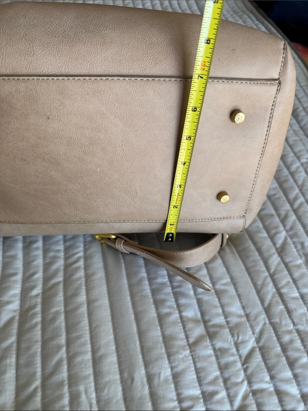 Fawn Design Neutral Beige Convertible Leather Backpack